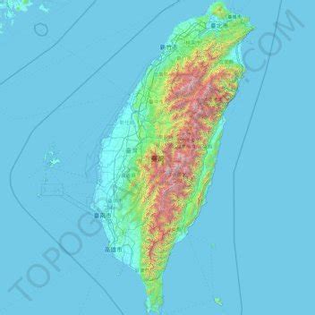 地勢圖|台灣等高線圖 Taiwan Contour Map